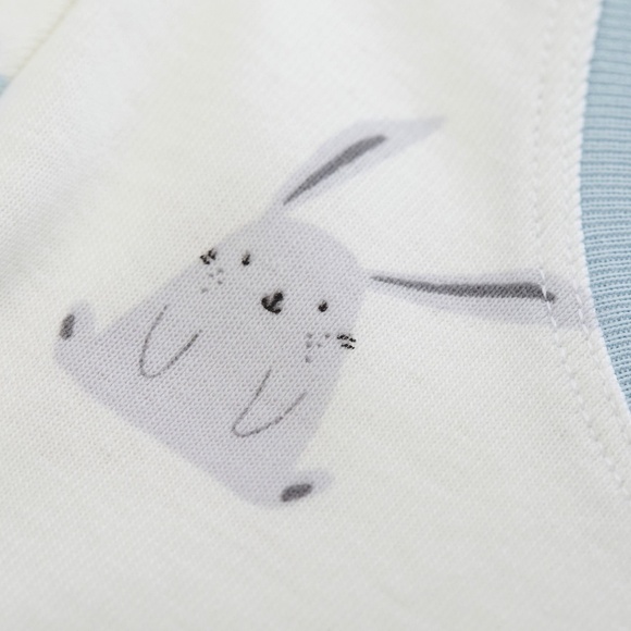 Modern Bunny Organic Cotton Pajama Set-PBK - Picture 4 of 7